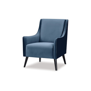 Lounge Chairs: Wise Armchair - Navy Velvet