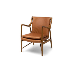 Lounge Chairs: Marcos Lounge Chair Cognac Leather