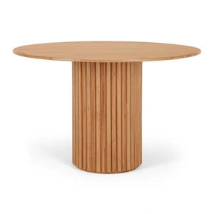 Pedestal Round Dining Table - Natural