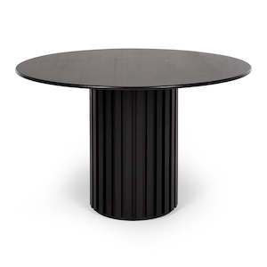Dining Tables: Pedestal Round Dining Table - Black