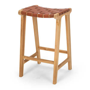 Roma Woven Barstool - Tan
