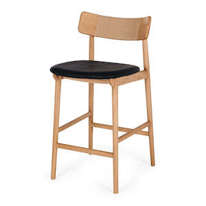 Barstools: River High Back Barstool - Natural