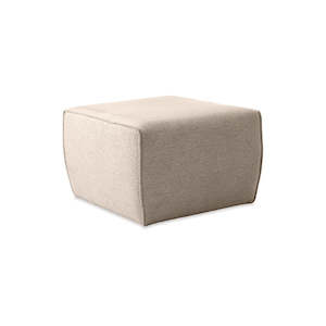 Lounge Ottomans: Hollis Ottoman Taupe Boucle