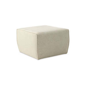 Hollis Ottoman Off White Boucle