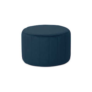 Mandy Ottoman - Atlantic Blue Velvet