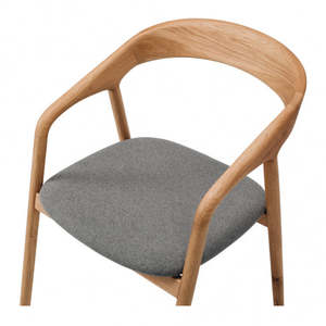 Dining Chairs: Nora Dining Chair Natural Oak / Fabric