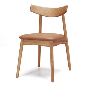 Dining Chairs: Hans Chair Natural Oak Tan PU