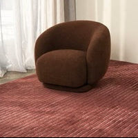 Lounge Chairs: Fleur Swivel Chair - Fabric Plinth