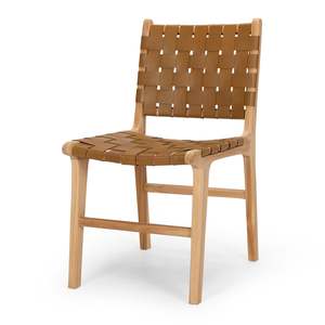 Dining Chairs: Roma Woven Dining Chair - Saddle