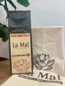 Products: 200g coffee and La Mai Tea Towel combo La Mai Coffee