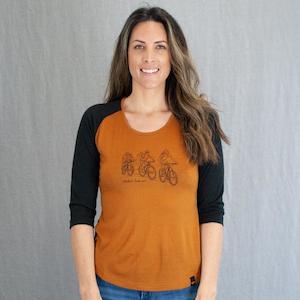 Outlet: Bikes 3/4 Sleeve Womens Merino T-Shirt