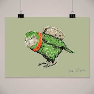 Wall Art Birds Animals: Kakapo Wall Art
