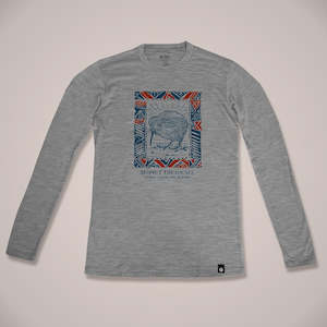 Respect The Locals Long Sleeve Mens Merino T-Shirt