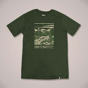 Trees N Seas Short Sleeve Mens Merino T-Shirt