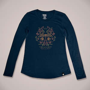 All Creatures Long Sleeve Womens Merino T-Shirt