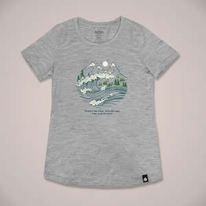 Womens: Trees N Seas Short Sleeve Womens Merino T-Shirt