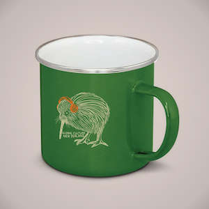 Mugs: Sketchy Kiwi Enamel Mug
