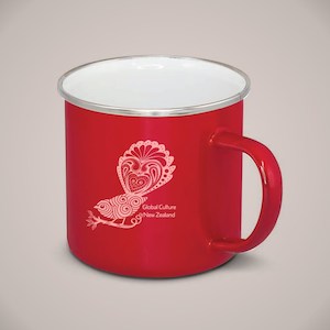 Piwakawaka Enamel Mug