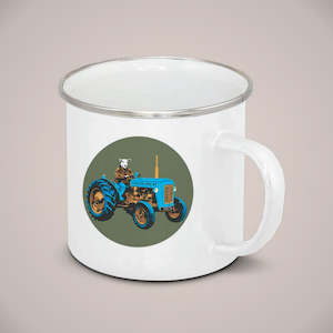 Tractor Enamel Mug
