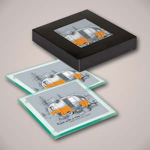 Coasters: Room with a View Venice Glass Coaster