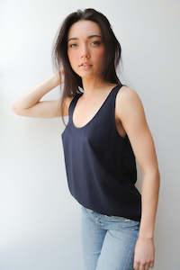October Reign Essential Round Neck Camisole - Navy