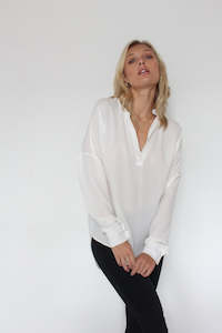 New Zealand Designed Made: October Reign Tunis Shirt - White
