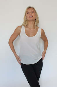 October Reign Essential Round Neck Camisole - White