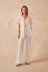Best Selling: Estilo Emporio Zaza Top - Rete Panna