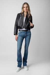 Coats Jackets: Zadig & Voltaire Bunta Cuir Reversible Leather Jacket - Noir