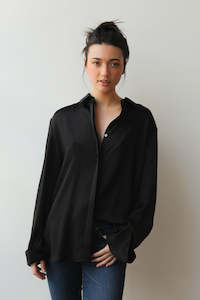 October Reign Essential Silk Shirt - Black