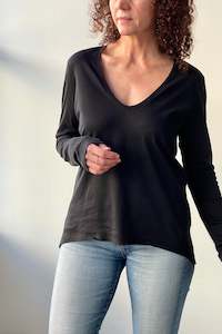 October Reign Lola Longsleeve Tee - Black