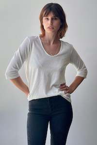 October Reign: October Reign Mahalia Cotton Tee - White