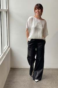 October Reign: October Reign Luxe Silk Tee - White