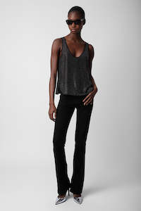 Camisoles Slips: Zadig & Voltaire Carys Strass Tank - Noir