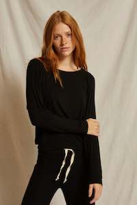 Perfect White Tee: Perfect White Tee Dixie Raglan Pullover - True Black