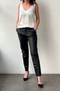 October Reign Leather: October Reign Leather Pants - Black