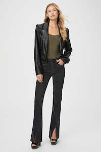 Skirts Pants: Paige High Rise Laurel Canyon - Moonlit Black