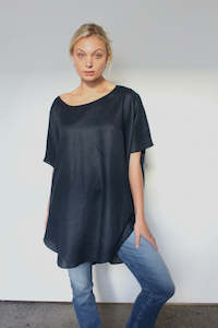 The Linen Edit: October Reign Linen Kaftan - French Navy