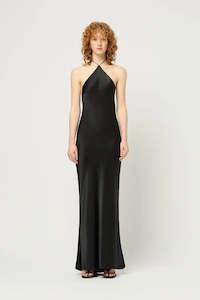 Party: Maison Essentiele Halter Neck Dress - Black