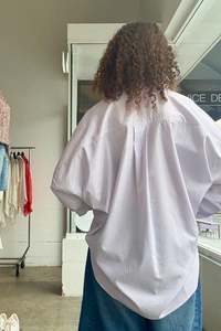 Best Selling: October Reign Cotton Bowie Shirt Lavender - One Size