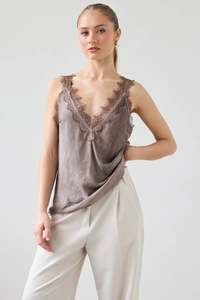 Best Selling: Charli London ~ Solange Camisole ~ Espresso ~ One Size