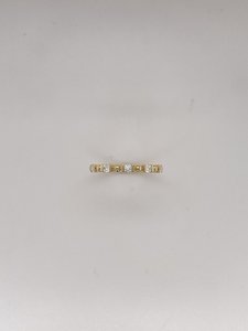 Yellow Gold Semi Rub Set Diamond Band - Global Diamonds