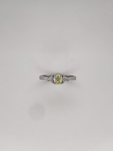 Yellow 3 Stone Diamond Ring - Global Diamonds
