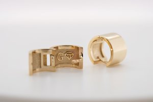 Gold Wide Huggies - Global Diamonds