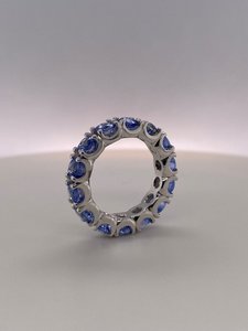 Products: Sterling Silver Sapphire Eternity Ring - Global Diamonds