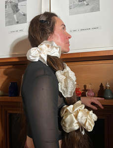 Scrunchie ~ Ivory Silk Satin