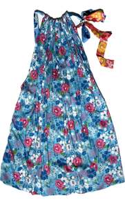 Dresses: Little Wonder Mini ~ Blue on Red Floral