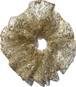 Scrunchie - Gold Lamé Lace