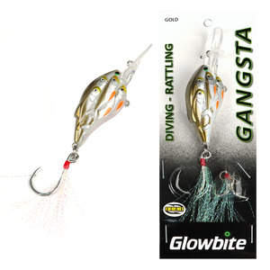 Crankbaits – Glowbite: Gangsta Diving and Rattling lure – Gold