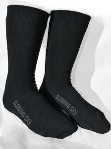 Accessories: S1 Unisex Merino Black Dress Sock